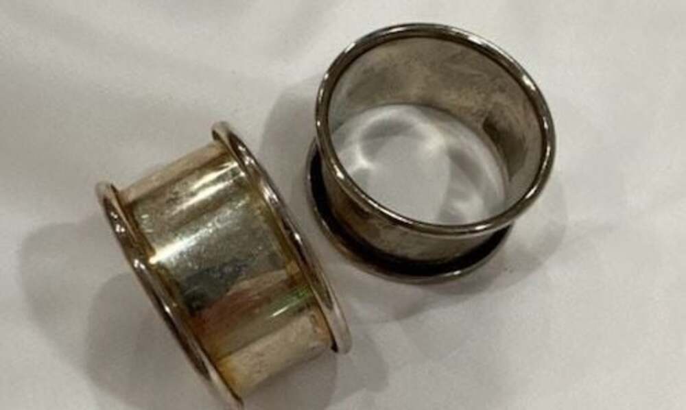Vintage Sheridan Silverplated Napkin Rings, Set of 2